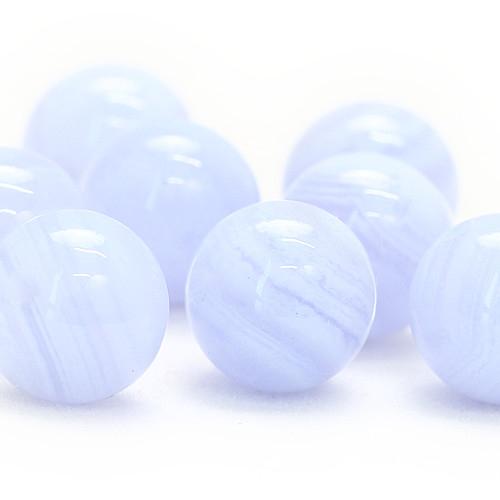 【粒売り/バラ売り】ブルーレースアゲート 8mm |  | 02