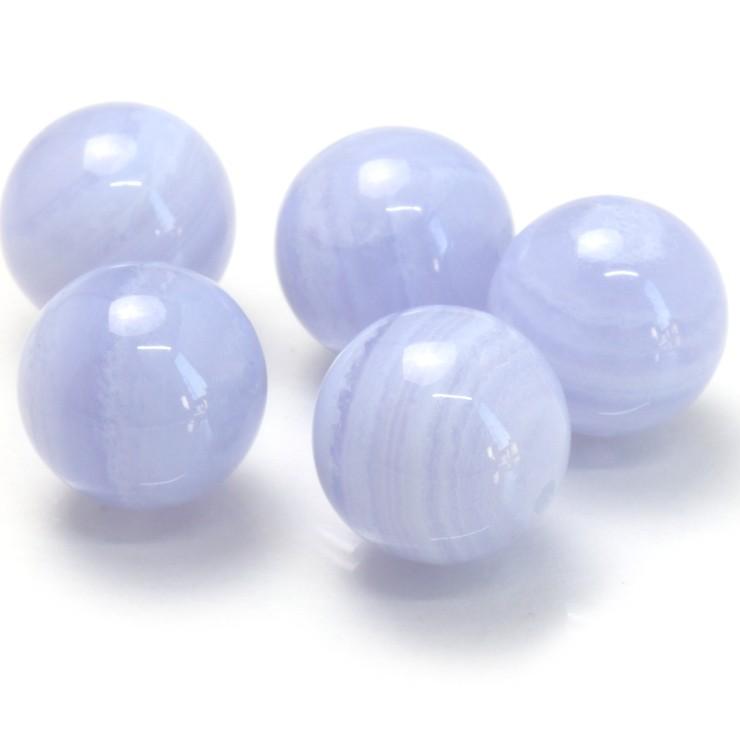 【粒売り/バラ売り】ブルーレースアゲート 10mm |  | 01