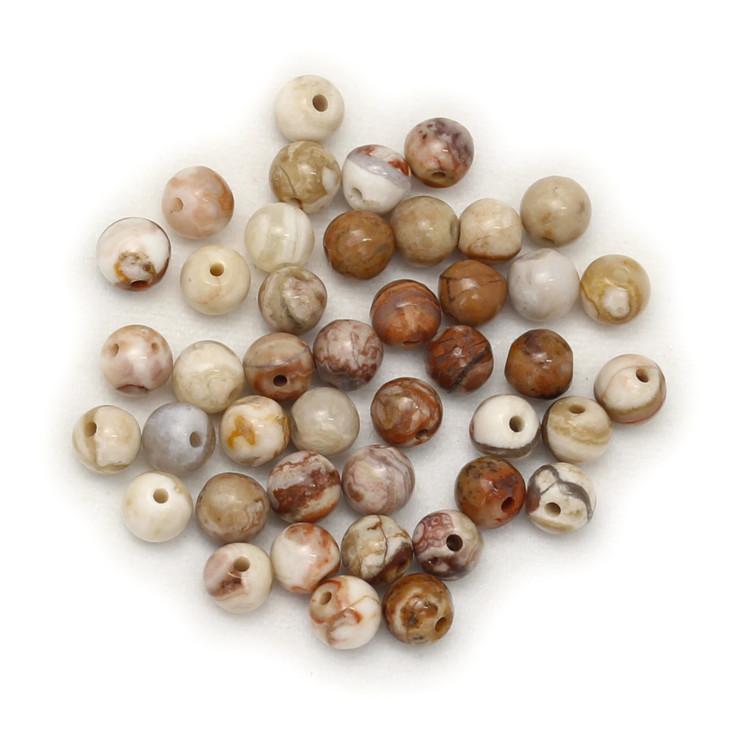 【粒売り/バラ売り】クレイジーレースアゲート 4mm |  | 02