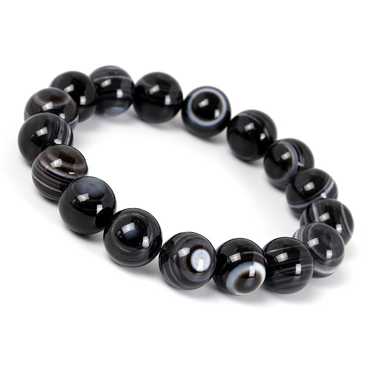 天眼石（アイアゲート）12mm シンプルブレスレット | 