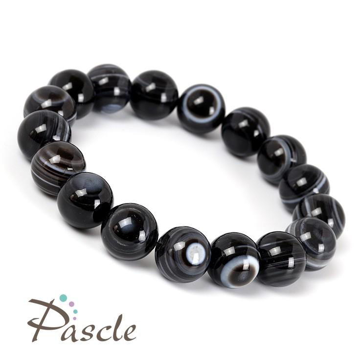 天眼石（アイアゲート）12mm シンプルブレスレット |  | 01