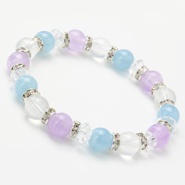 ラベンダーアメジスト・アクアマリン デザインブレスレット | 