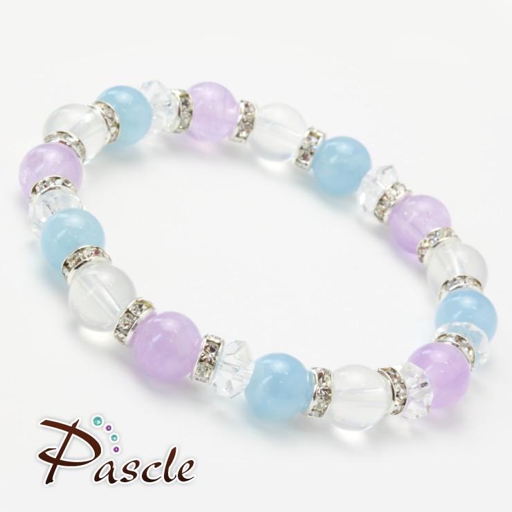 ラベンダーアメジスト・アクアマリン デザインブレスレット |  | 01