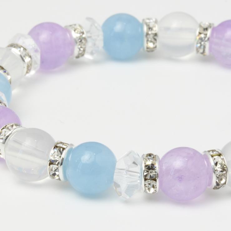ラベンダーアメジスト・アクアマリン デザインブレスレット |  | 02