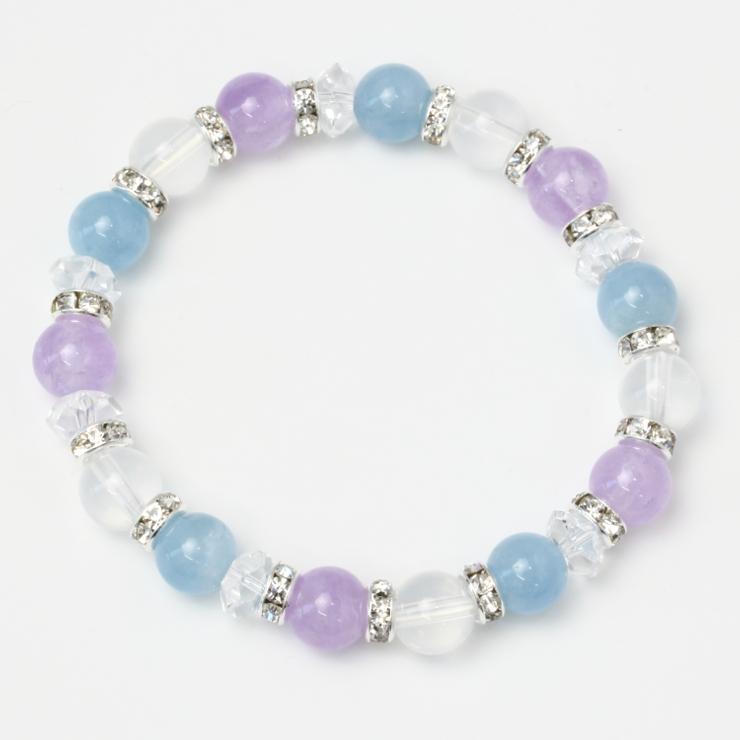 ラベンダーアメジスト・アクアマリン デザインブレスレット |  | 03