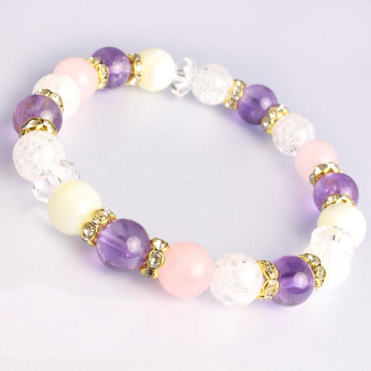 アメジスト・マザーオブパール デザインブレスレット | 