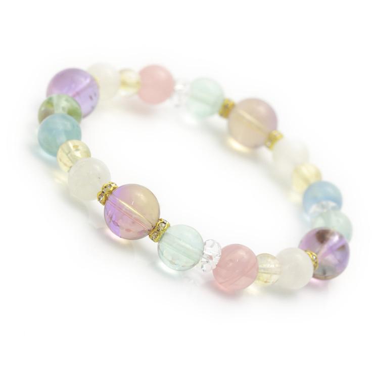 アメトリン・フローライト デザインブレスレット | 