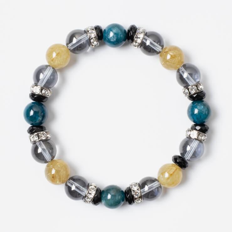 アパタイト・ルチルクォーツ デザインブレスレット パワーストーン/天然石/ギフト |  | 02