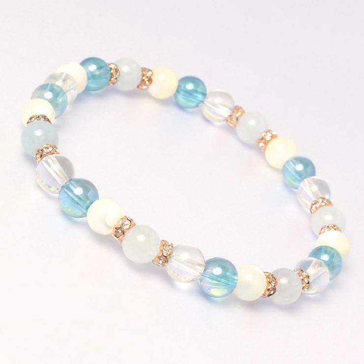 アクアマリン・アクアオーラ デザインブレスレット | 