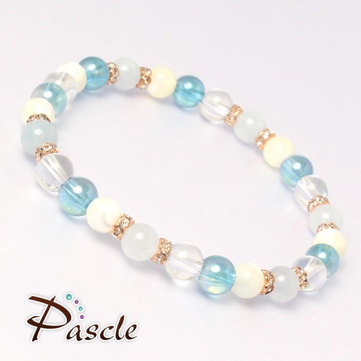 アクアマリン・アクアオーラ デザインブレスレット |  | 01