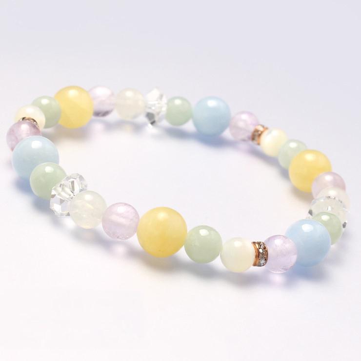アラゴナイト・アクアマリン デザインブレスレット | 