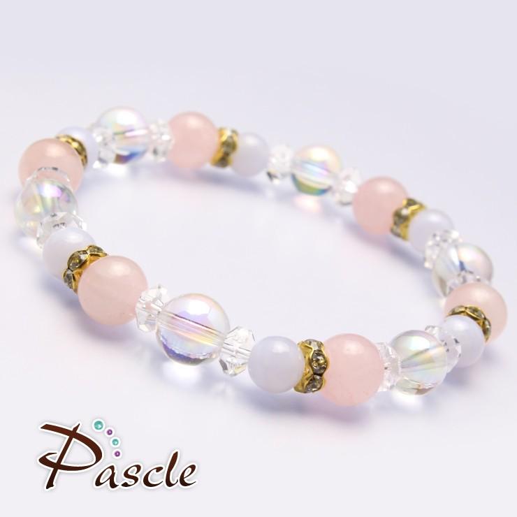 レインボークォーツ・ローズクォーツ デザインブレスレット |  | 01