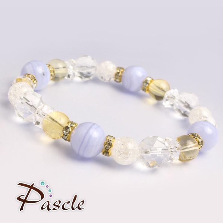 ブルーレースアゲート・シトリン デザインブレスレット |  | 01