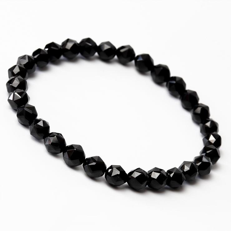 ブラックスピネル6mm シンプルブレスレット | 