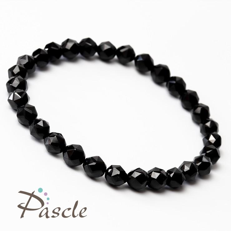 ブラックスピネル6mm シンプルブレスレット |  | 01