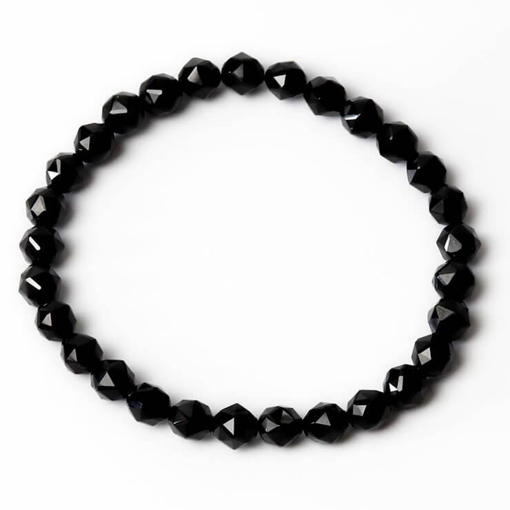 ブラックスピネル6mm シンプルブレスレット |  | 03