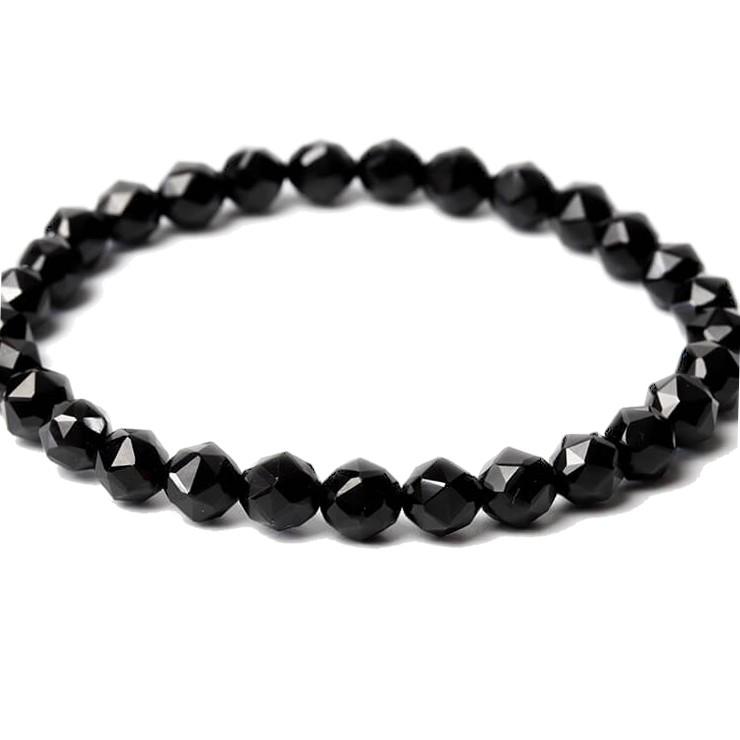 ブラックスピネル8mm シンプルブレスレット |  | 02