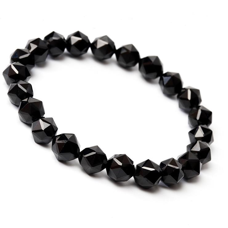 ブラックスピネル10mm シンプルブレスレット | 