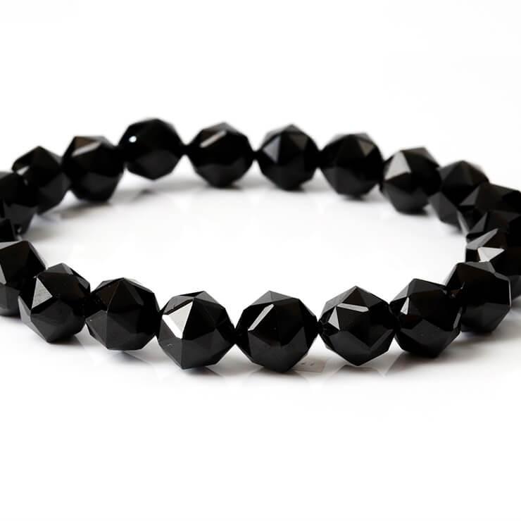ブラックスピネル10mm シンプルブレスレット |  | 02