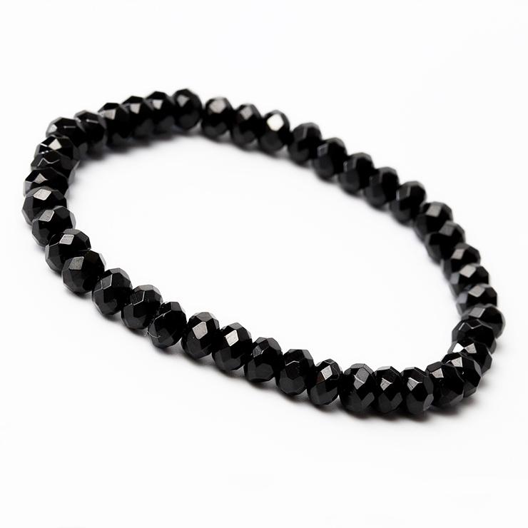 ブラックスピネル（ダイヤカット） シンプルブレスレット | 