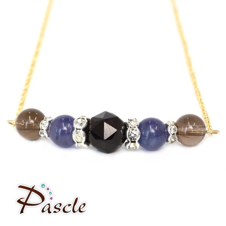 ブラックスピネル・タンザナイト チェーンネックレス（14KGF） |  | 01