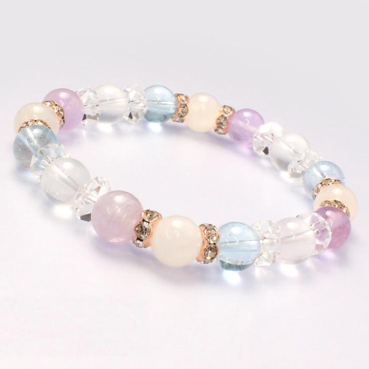 ブルートパーズ・ラベンダーアメジスト デザインブレスレット | 