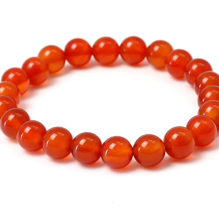 カーネリアン（オレンジ）8mm シンプルブレスレット |  | 02