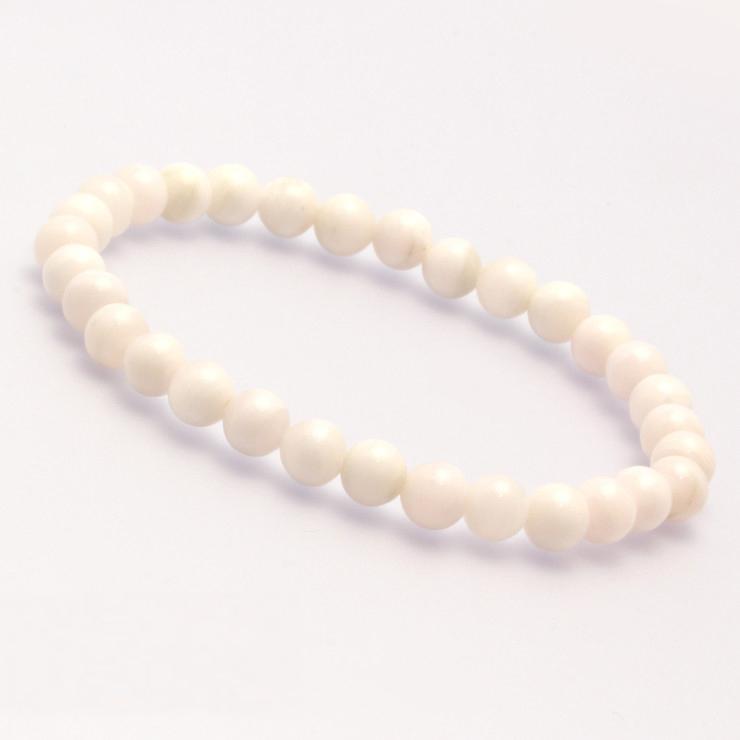 ピンクカルサイト6mm シンプルブレスレット | 