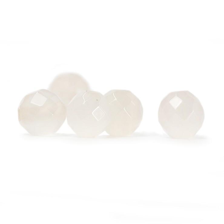 【粒売り/バラ売り】ホワイトカルセドニー（64面カット) 6mm |  | 01