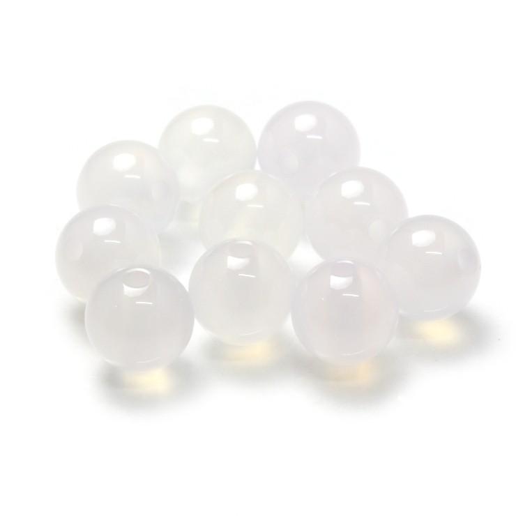 【粒売り/バラ売り】ホワイトカルセドニー 6mm |  | 01