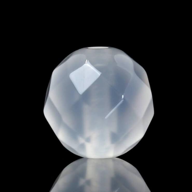 【粒売り/バラ売り】ホワイトカルセドニー（64面カット) 8mm |  | 03