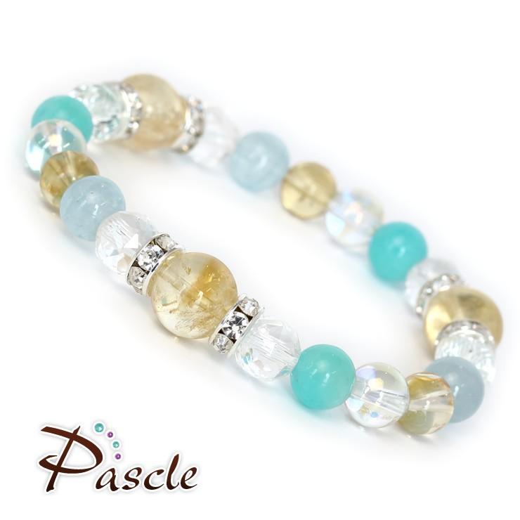 シトリン・アマゾナイト デザインブレスレット |  | 01