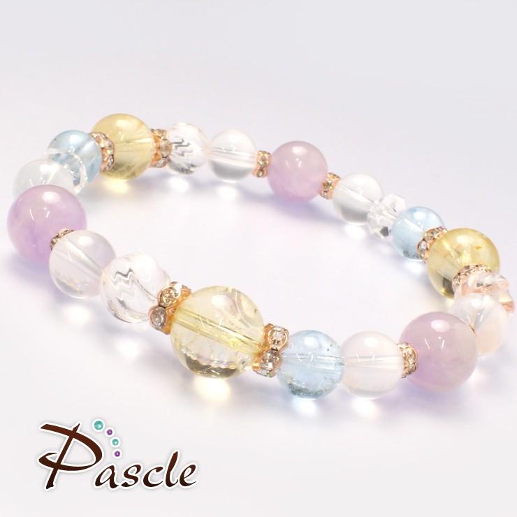 シトリン10mm・ブルートパーズ デザインブレスレット |  | 01