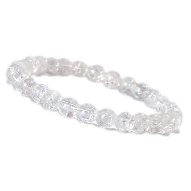 クラック水晶6mm シンプルブレスレット | 