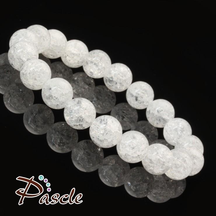 クラック水晶10mm シンプルブレスレット |  | 01