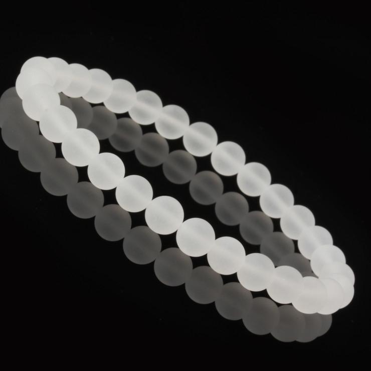 フロスト水晶6mm シンプルブレスレット | 