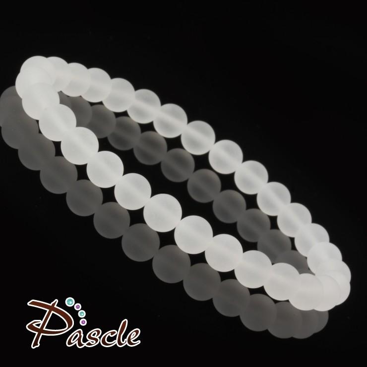 フロスト水晶6mm シンプルブレスレット |  | 01