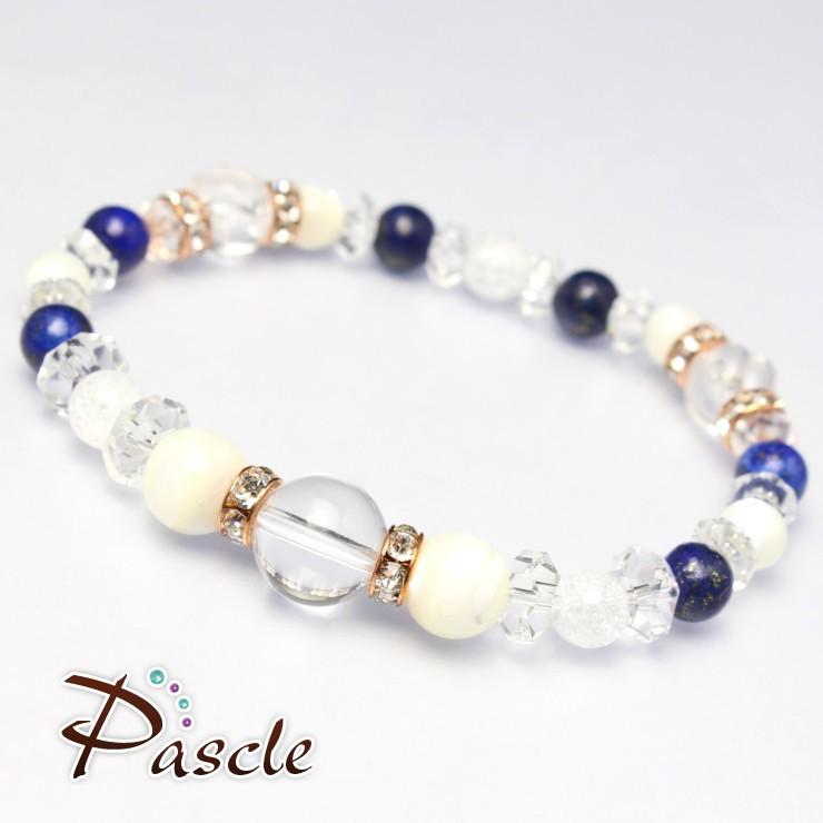 クリスタル・ラピスラズリ デザインブレスレット |  | 01