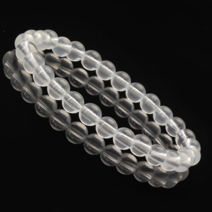 ミルキークォーツ6mm シンプルブレスレット | 