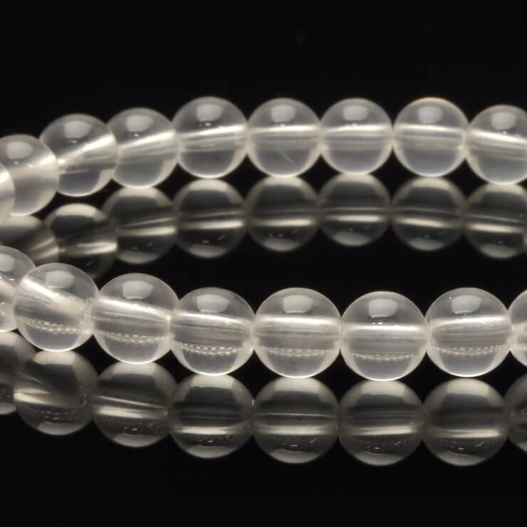 ミルキークォーツ6mm シンプルブレスレット |  | 02