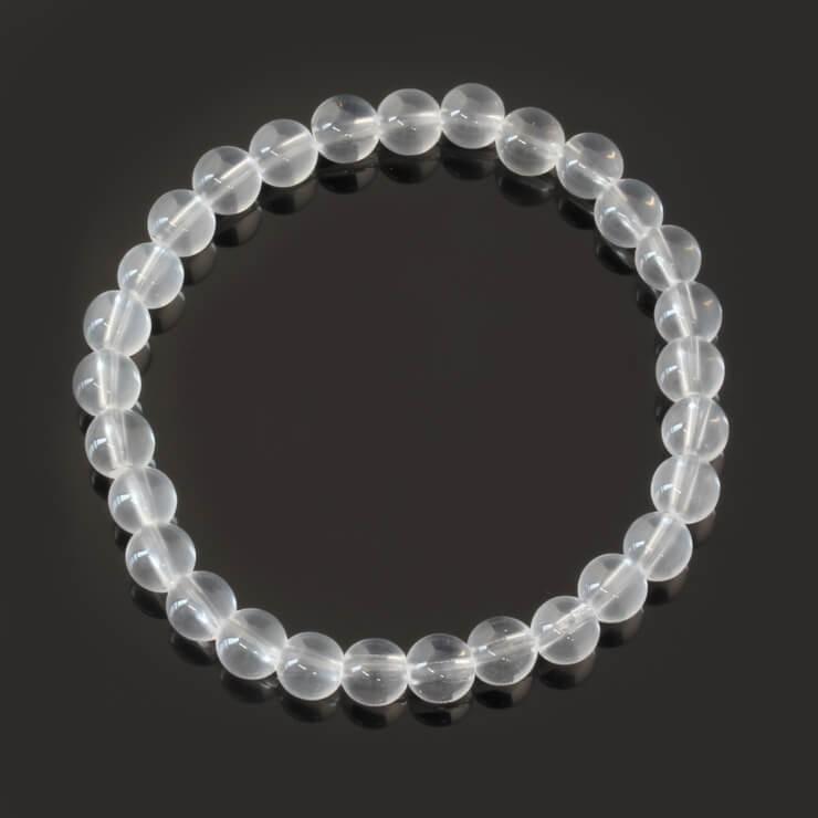 ミルキークォーツ6mm シンプルブレスレット |  | 03