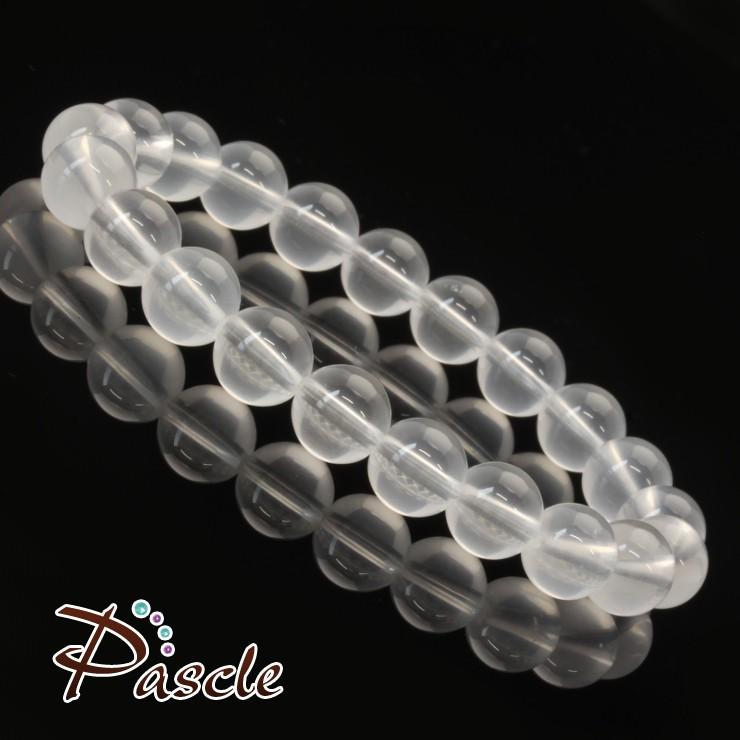 ミルキークォーツ8mm シンプルブレスレット |  | 01