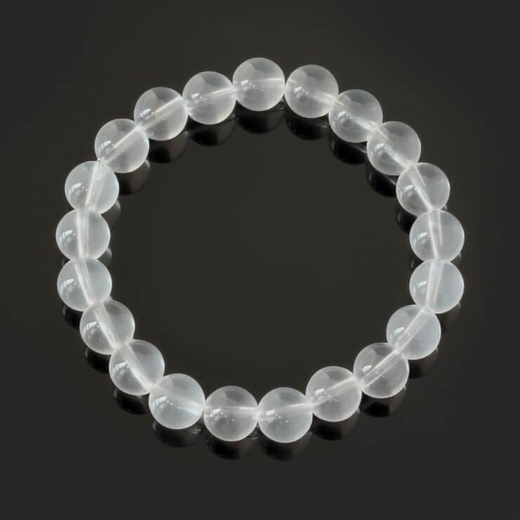 ミルキークォーツ8mm シンプルブレスレット |  | 03
