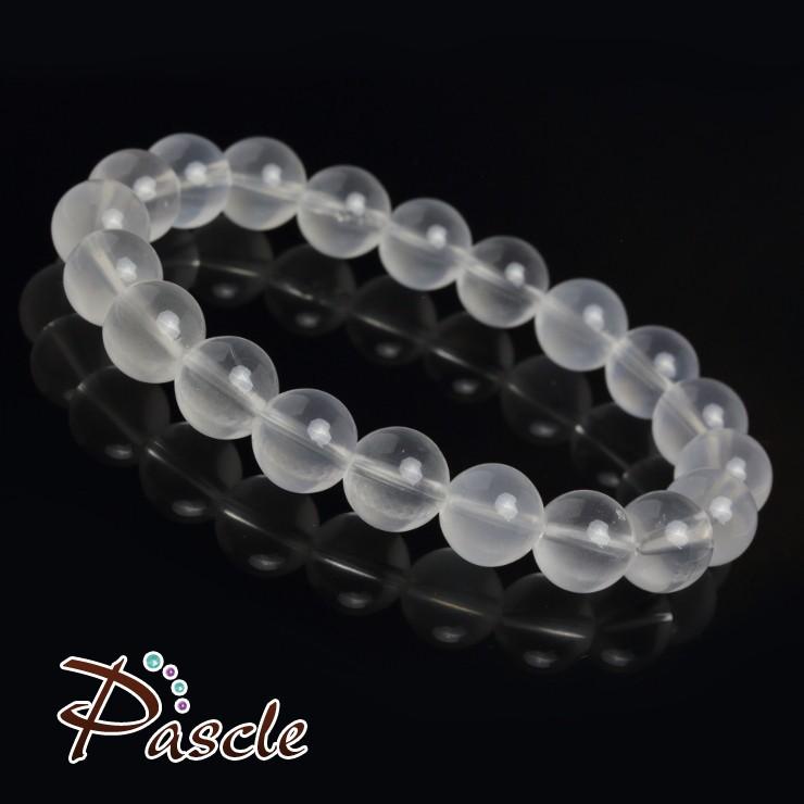 ミルキークォーツ10mm シンプルブレスレット |  | 01