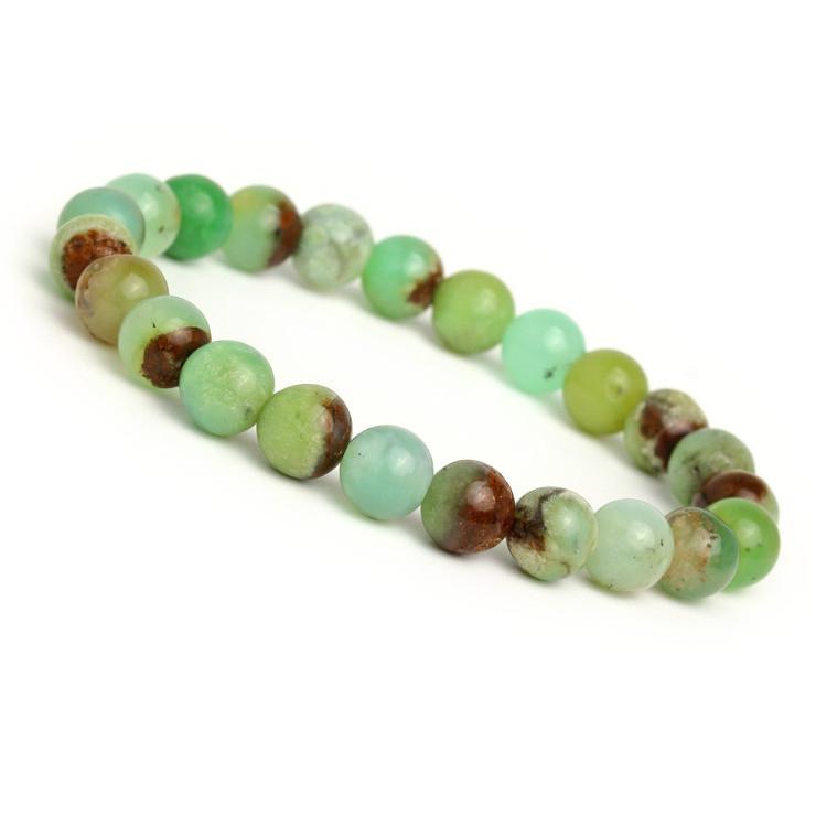 クリソプレーズ8mm(母岩付き) シンプルブレスレット | 