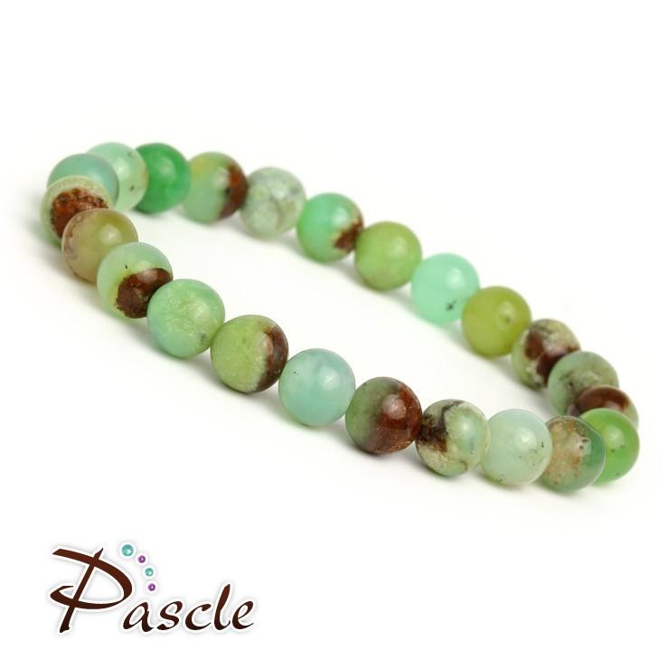 クリソプレーズ8mm(母岩付き) シンプルブレスレット |  | 01