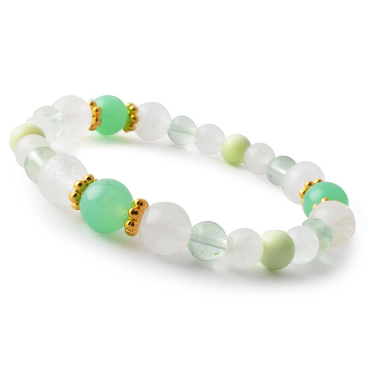 クリソプレーズ・レモンクリソプレーズ デザインブレスレット パワーストーン/天然石/ギフト | 