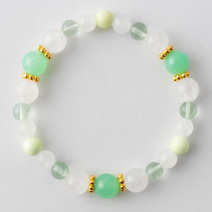 クリソプレーズ・レモンクリソプレーズ デザインブレスレット パワーストーン/天然石/ギフト |  | 02