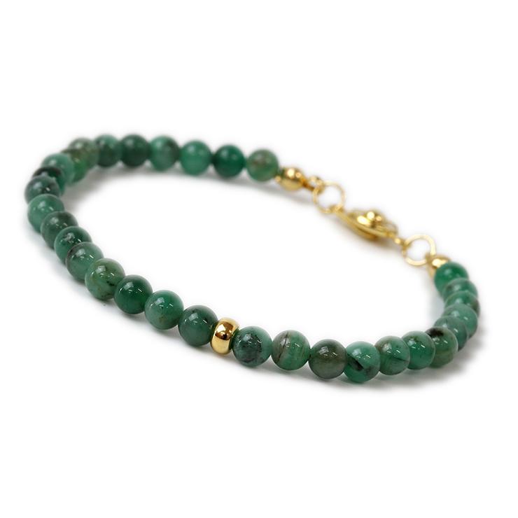 高級　エメラルドブレスレット 高品質エメラルドブレスレット約5.5～5.7mm☆レア品質✿天然石