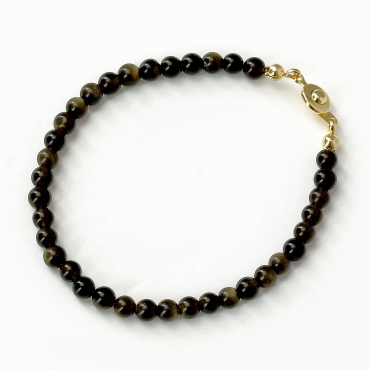 【fine】ゴールデンオブシディアン 4mmブレスレット |  | 02